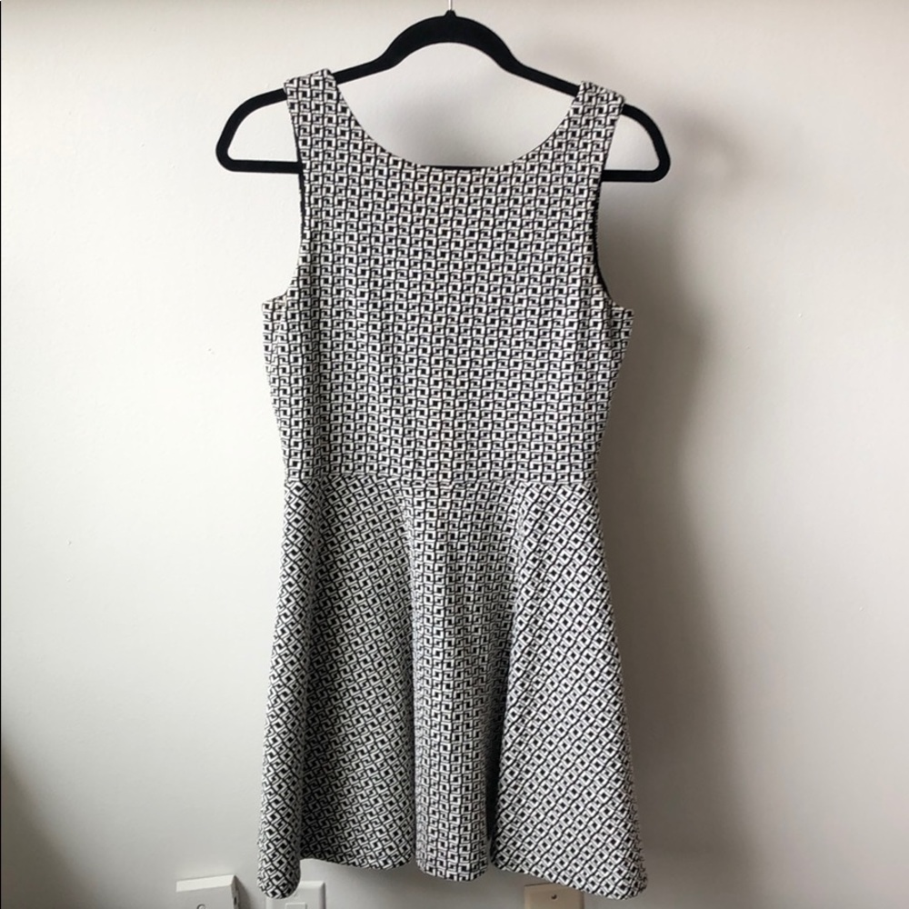 Black and White Skater Dress